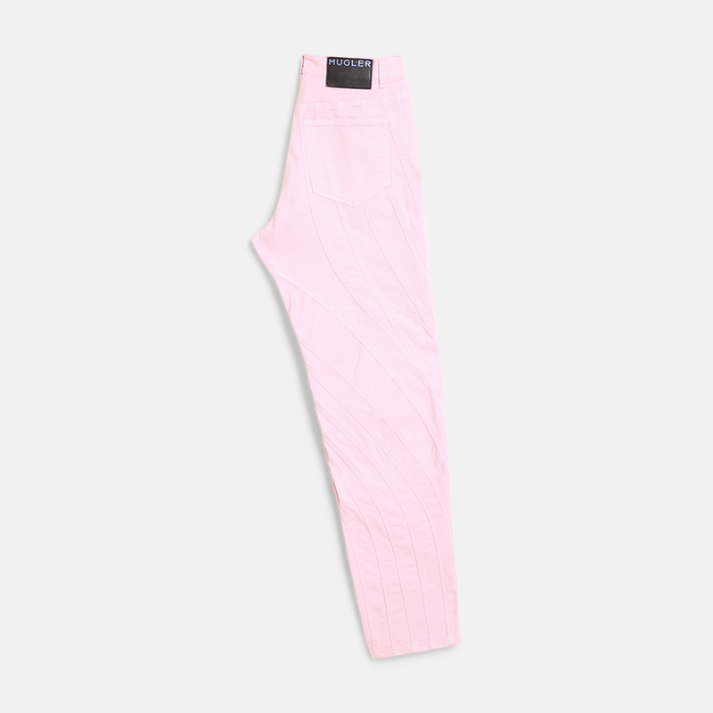 Super Flea Market+Mugler+Pink denim jeans+Emilio Sakraya3